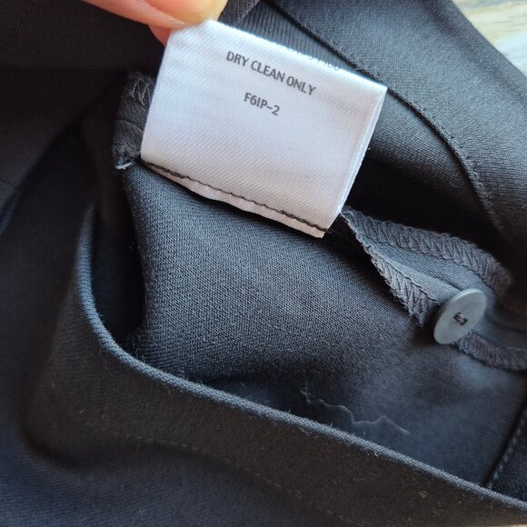 Vintage EILEEN FISHER Wool Blend Straight Dress Pants High Rise Zip Black - Picture 6 of 11